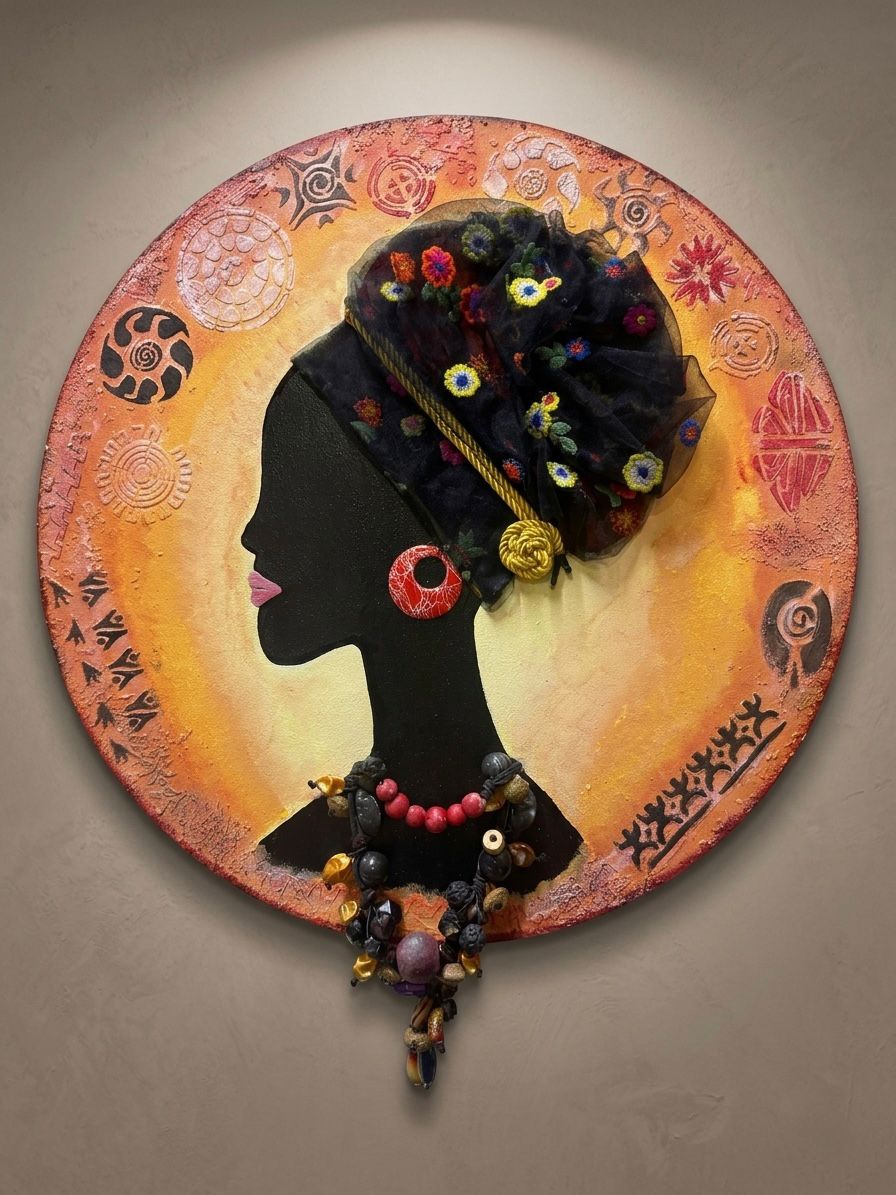 Solaris Muse Wall Sculpture — ديكوباج يدوي في قطر