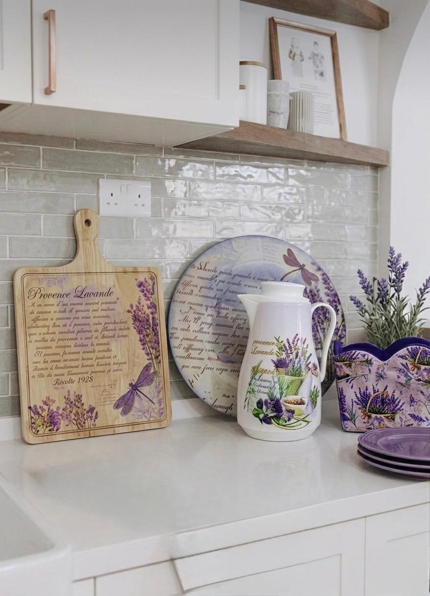 Lavender Provence Kitchen Collection — handmade decoupage in Qatar