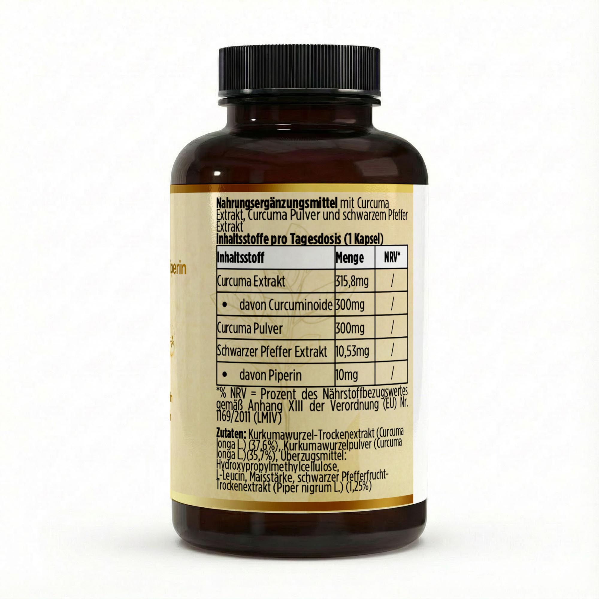 Curcuma (95% Curcumin) + Piperin - 60 vegane Kapseln