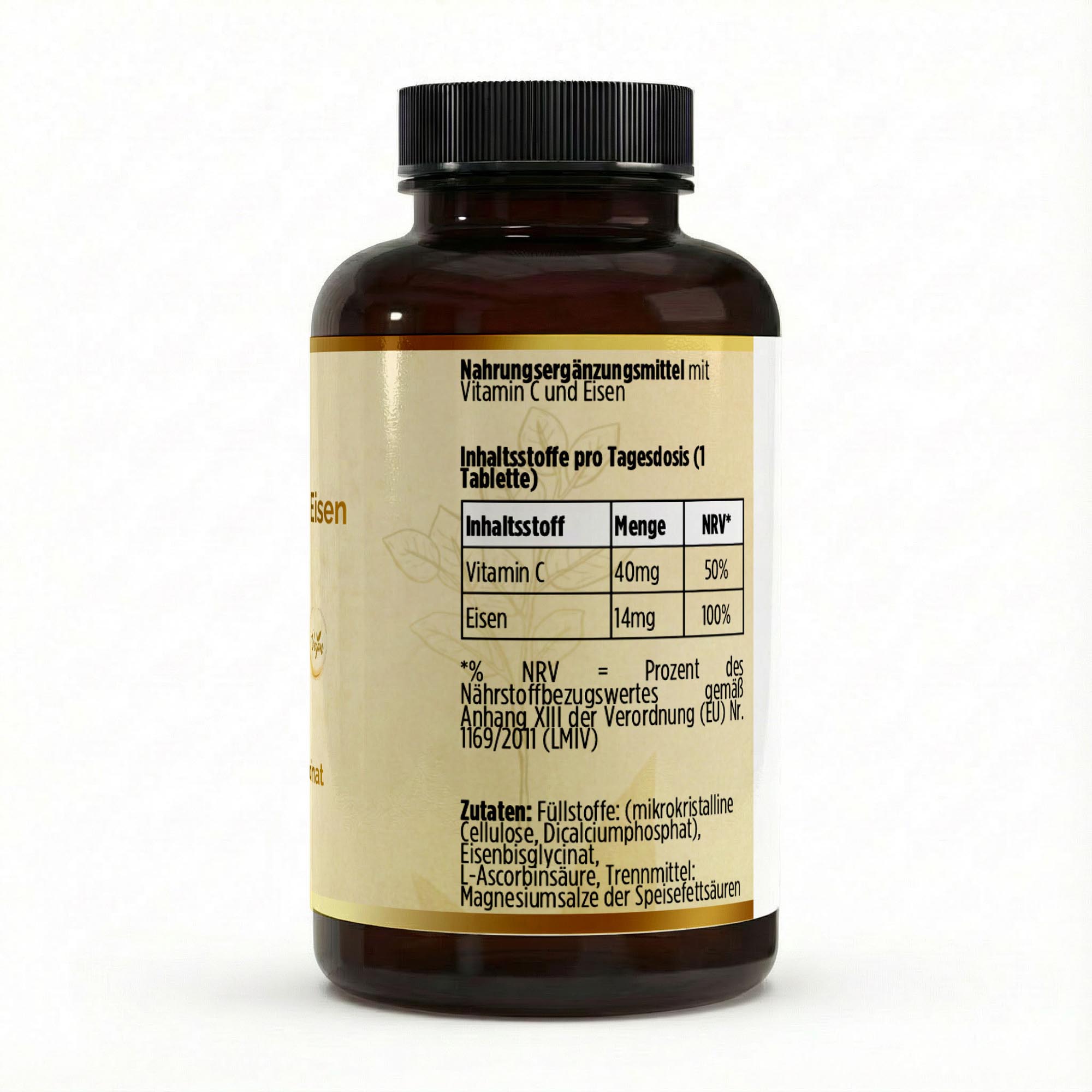 Eisen + Vitamin C - 120 vegane Tabletten