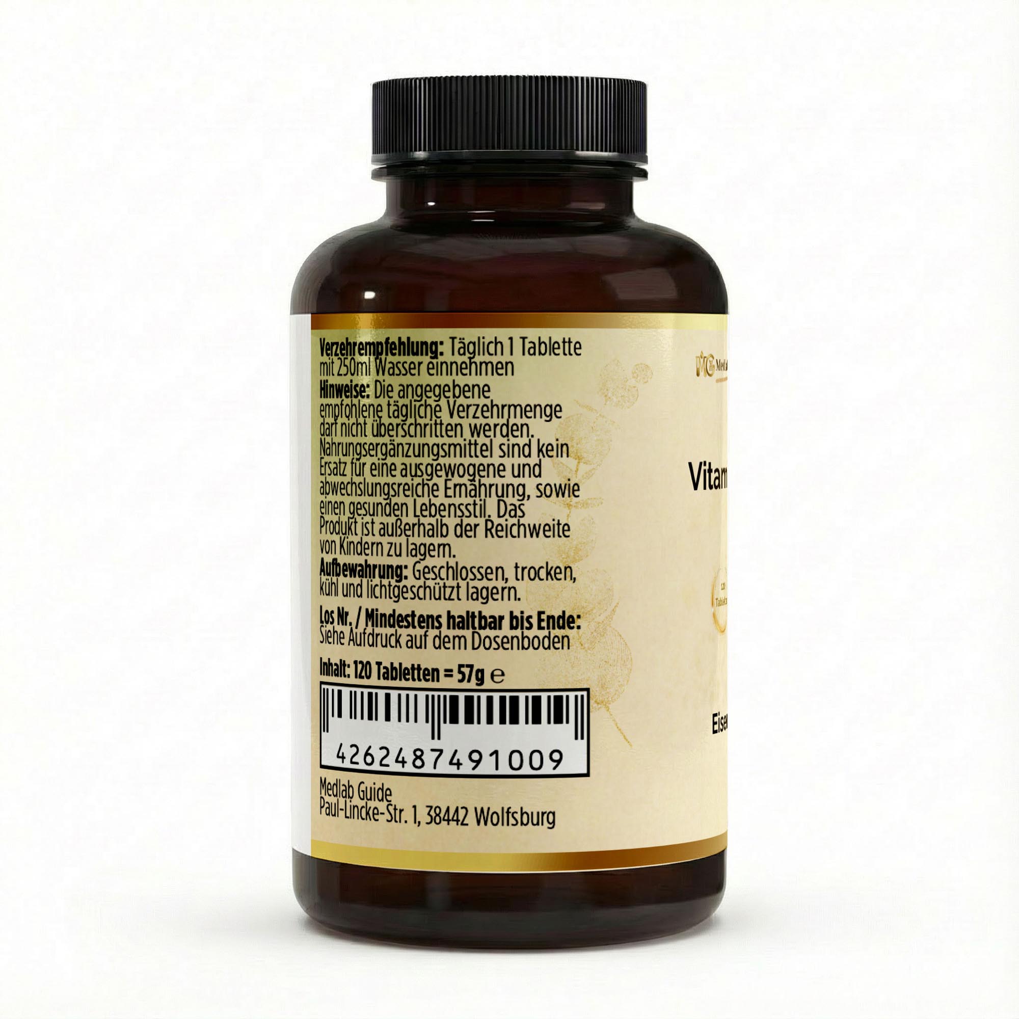 Eisen + Vitamin C - 120 vegane Tabletten