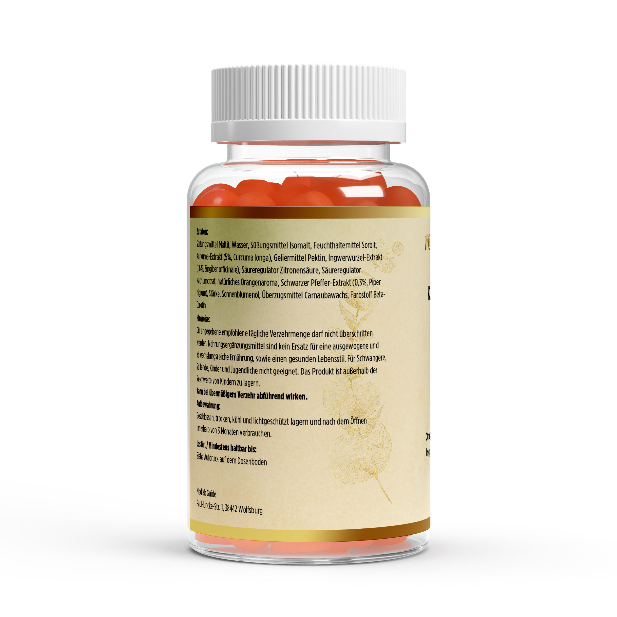 Kurkuma + Ingwer + Schwarzer Pfeffer Gummies - 60 Stk.