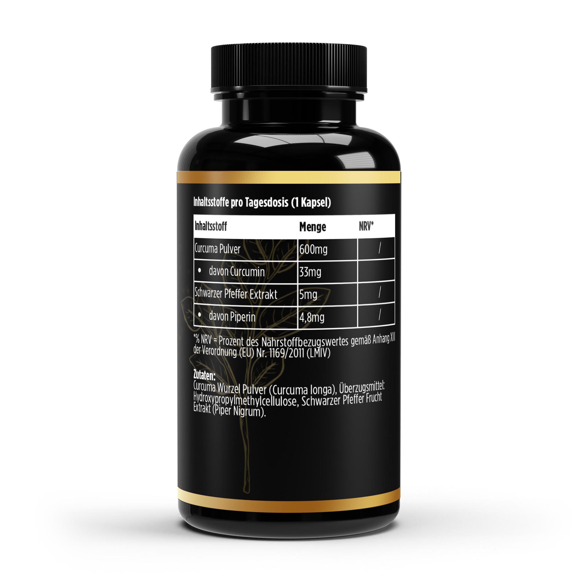 Curcuma + Piperin - 60 Kapseln