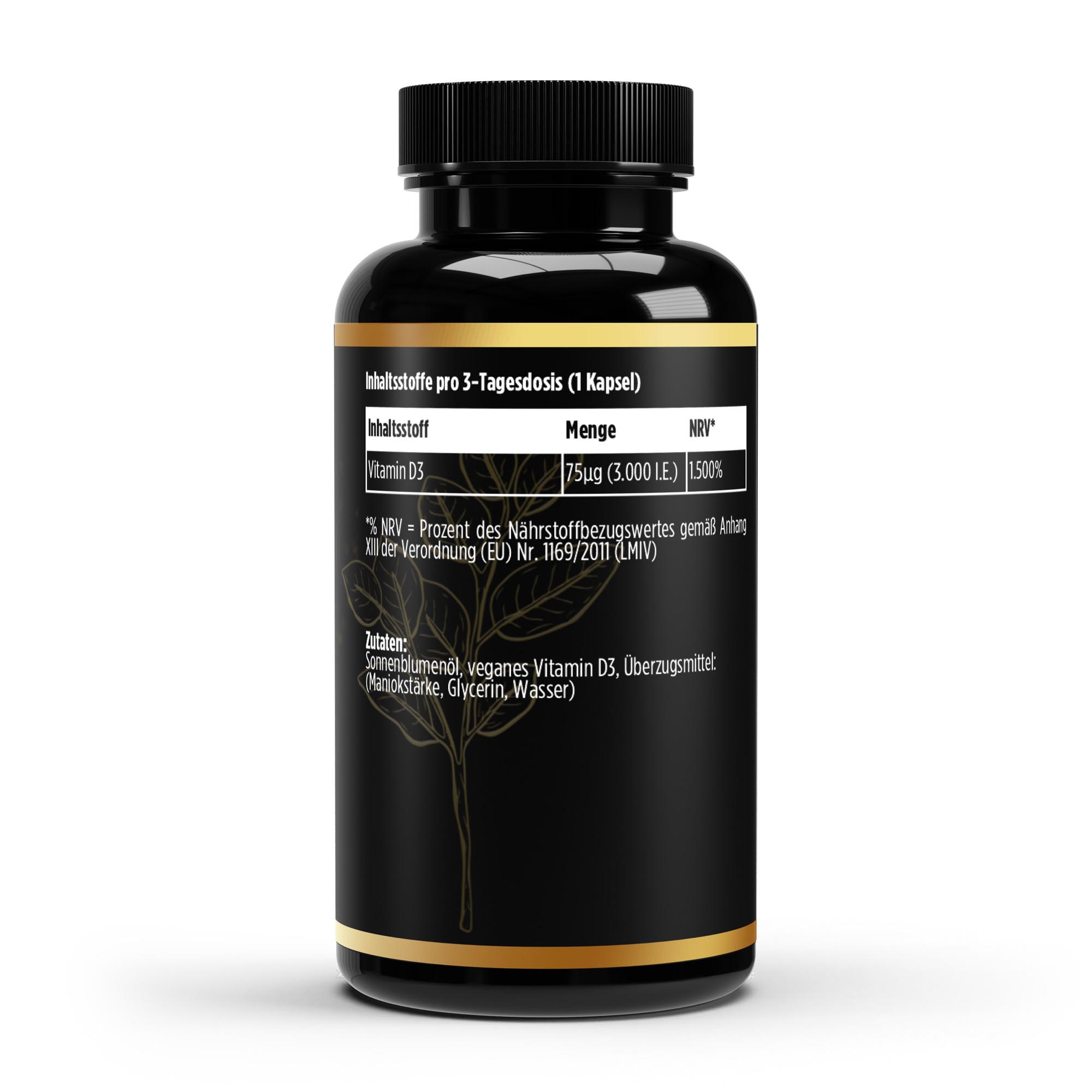 Vitamin D3 3.000 I.E - 60 vegane Softgels