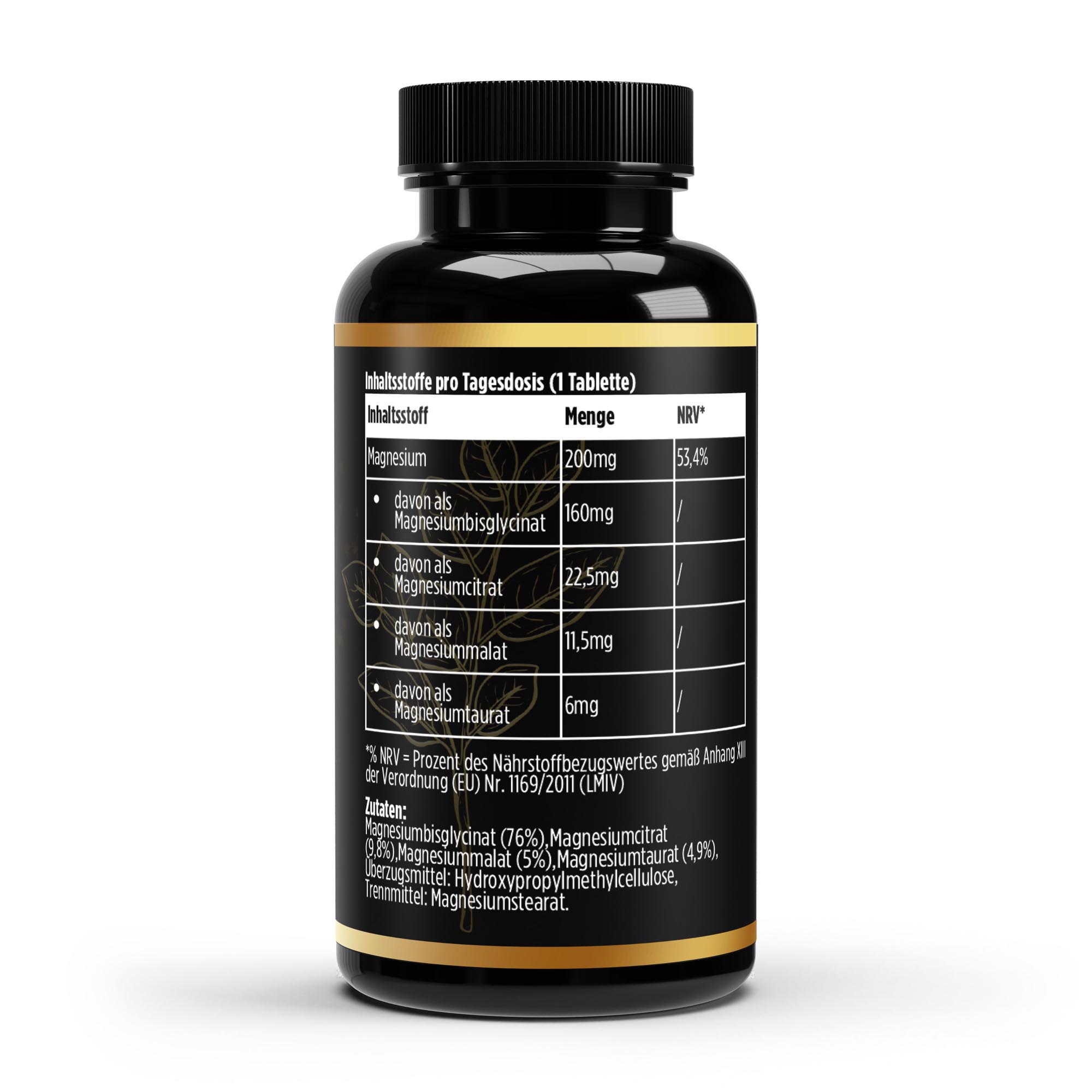 Magnesium 4fach Komplex - 60 vegane Tabletten