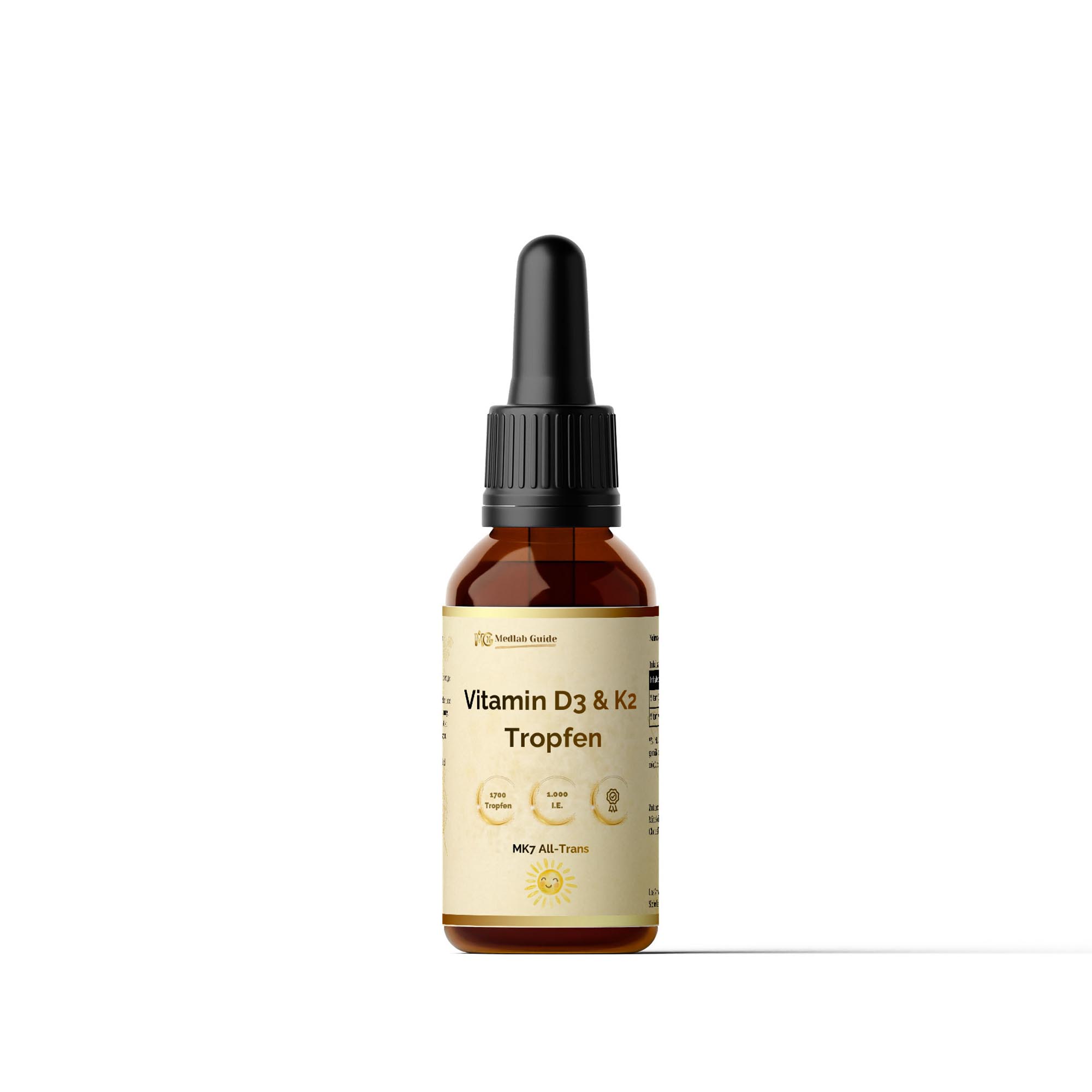 Vitamin D3 + K2 - 1.700 Tropfen (1.000 I.E.) - 50ml