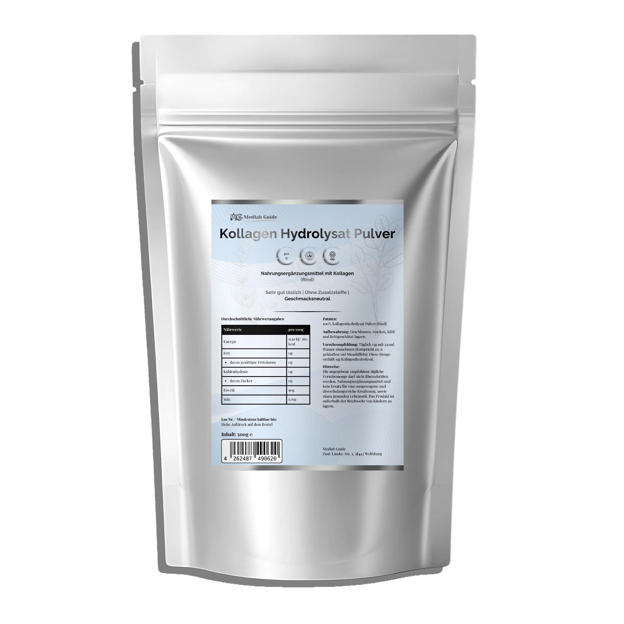 Kollagen Hydrolysat Pulver - 500g Doypack