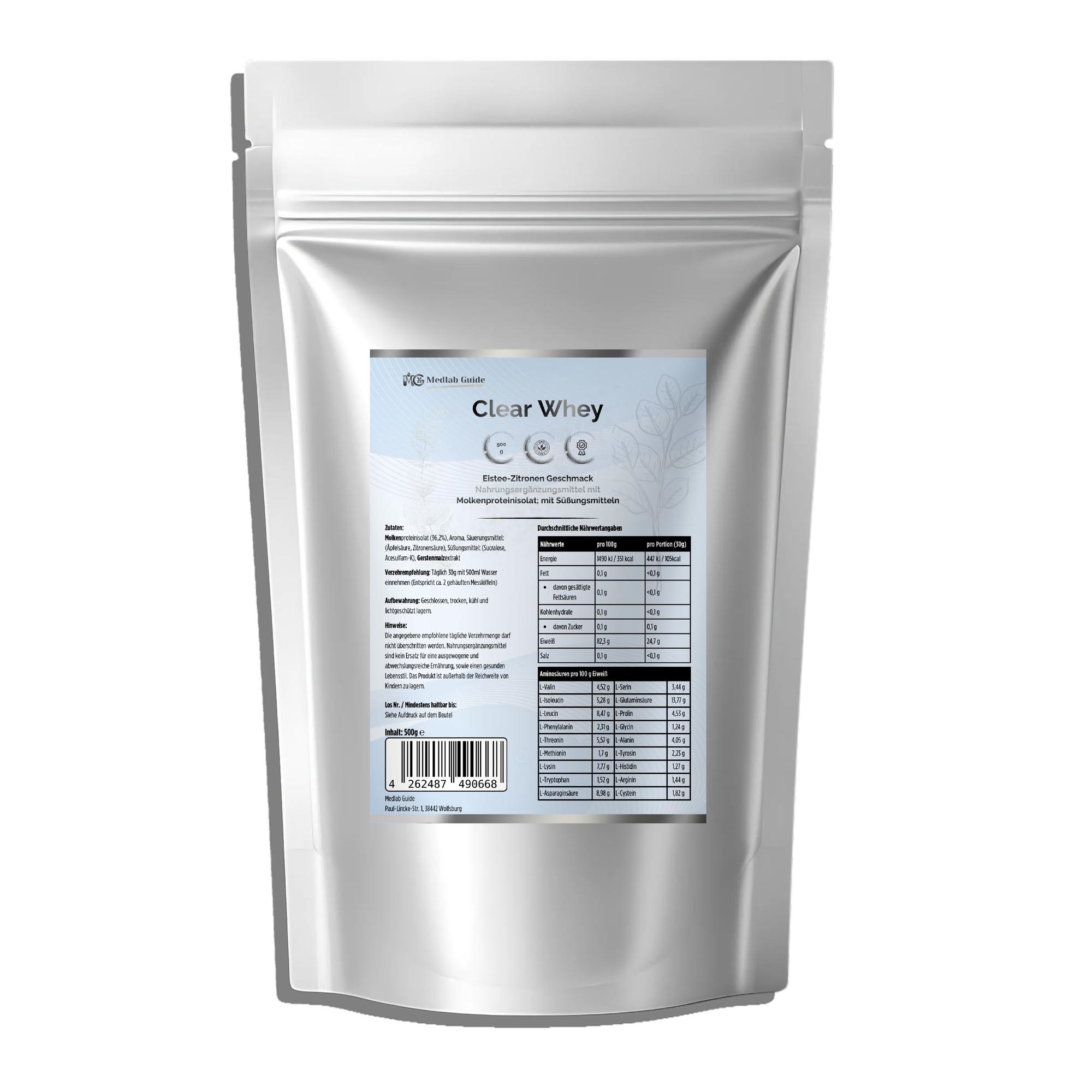Clear Whey Protein Eistee Zitrone - 500g