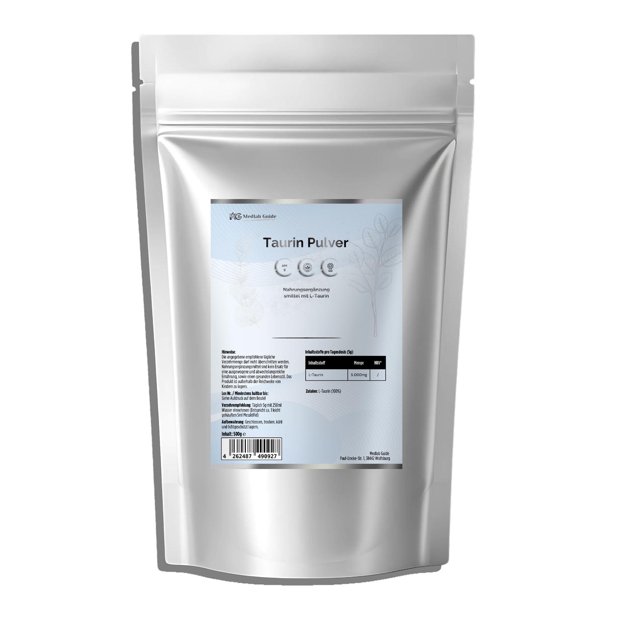Taurin Pulver - 500g Doypack