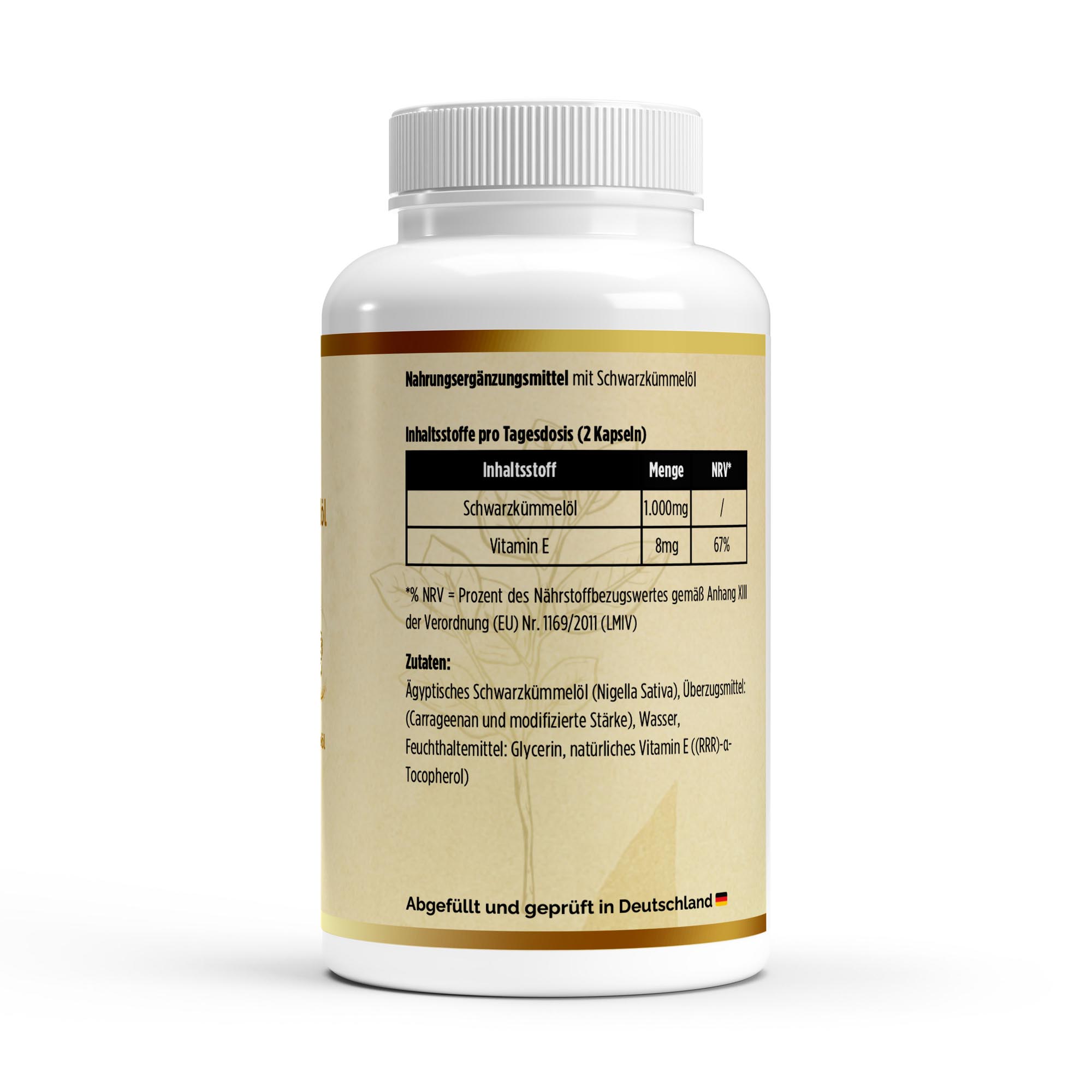 Ägyptisches Schwarzkümmelöl - 240 vegane Softgels