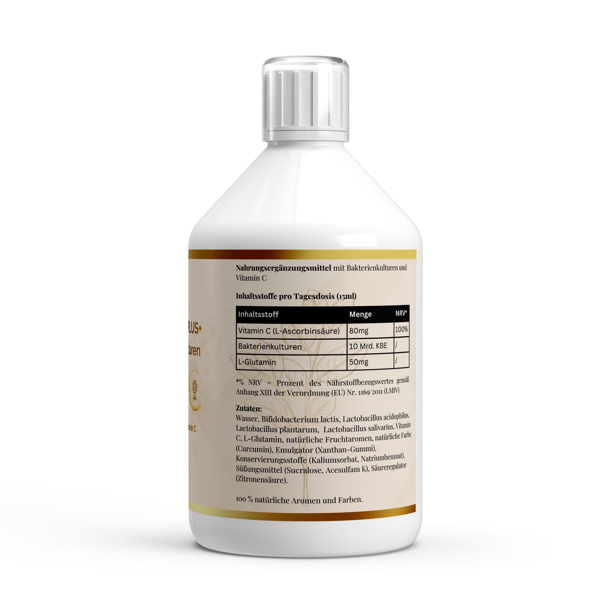 Vita Balance PLUS+ Bakterienkulturen - 33 vegane Lemon Shots - 500ml