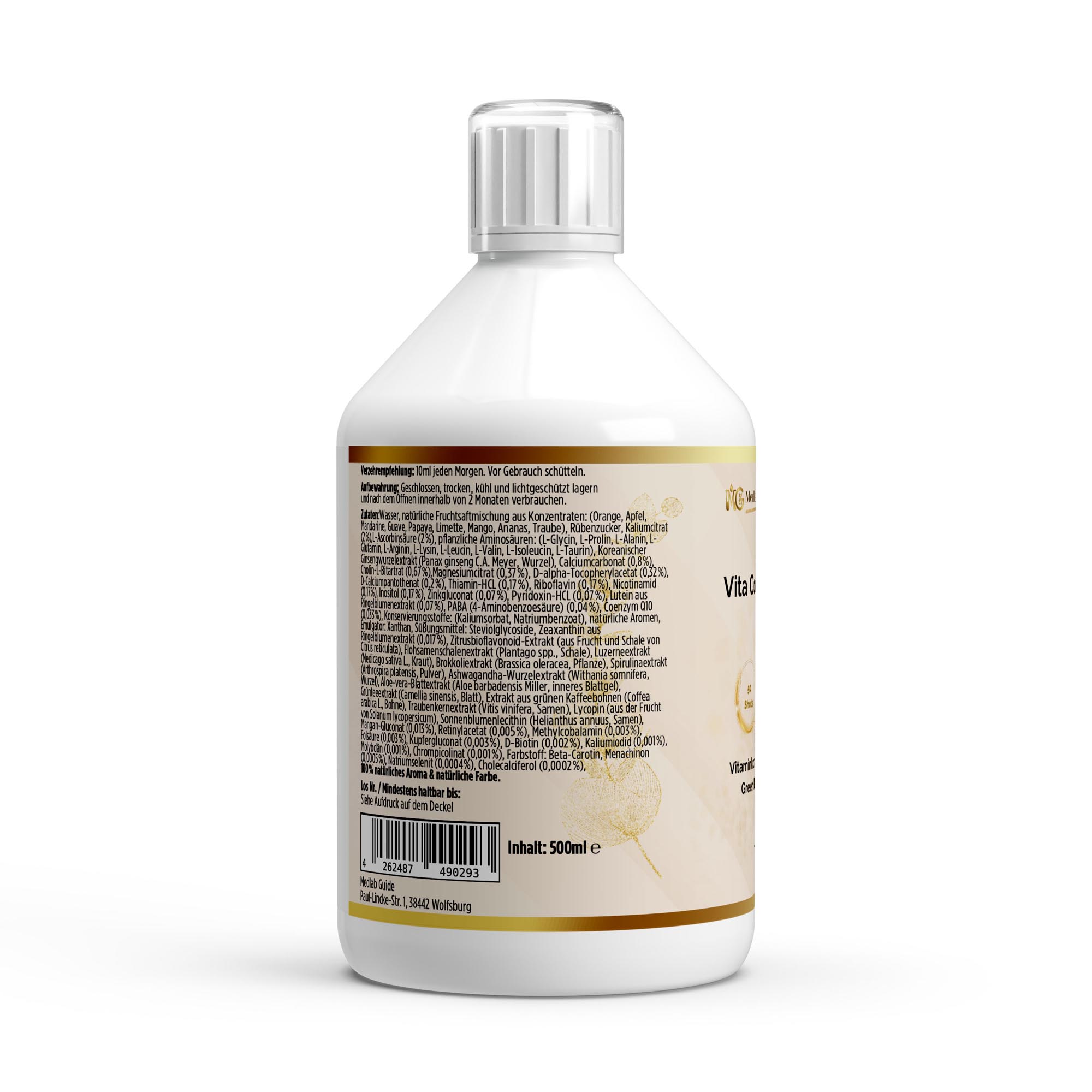 Vita Complete PLUS+ 50 vegane Shots - Fresh Orange - 500ml