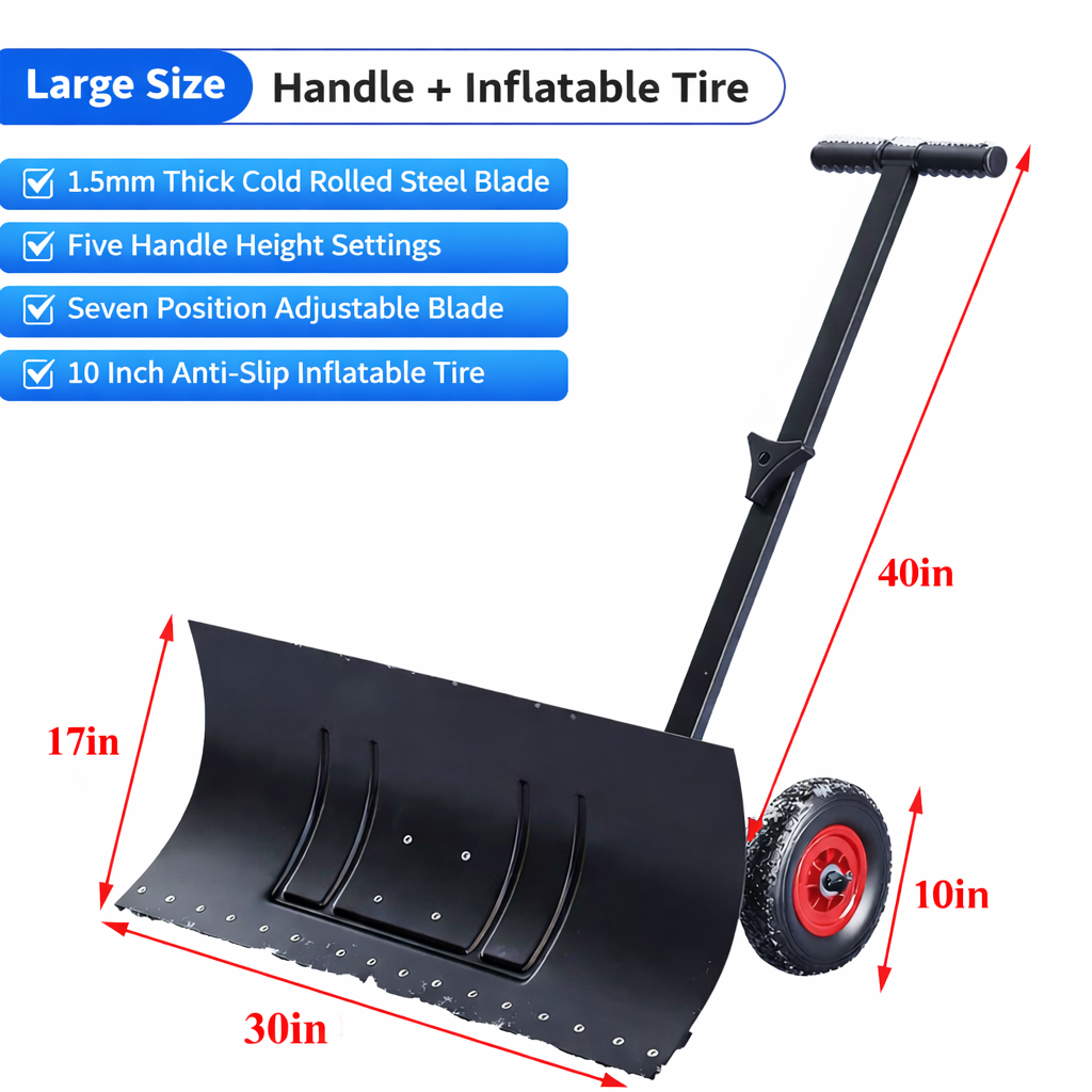 Snow Pusher NO  Steel scraper 17"H x 30"W Blade