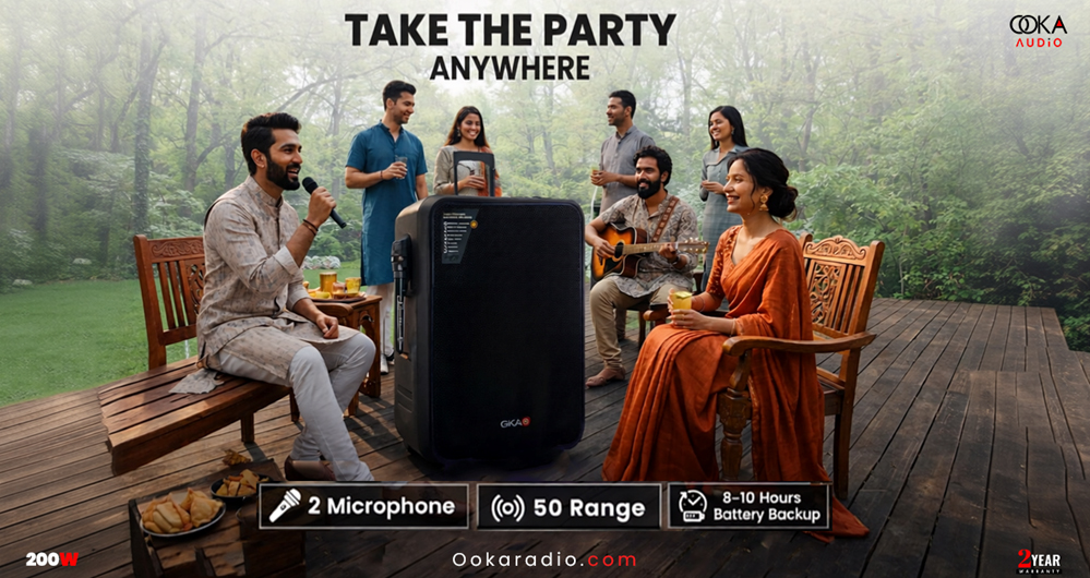 Ooka Audio Trolley Speaker Redefines Portable Sound Systems in India with High Power, Mobility, and Smart Connectivity