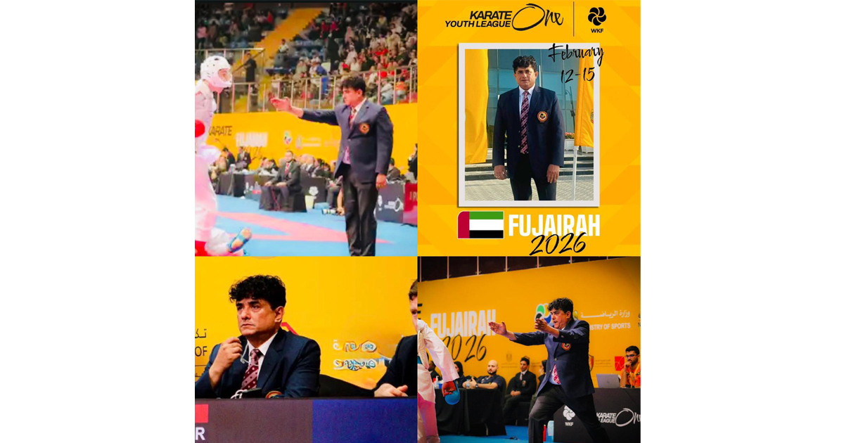Hanshi Premjit Sen Represents India at WKF Youth League Series A in Fujairah, Strengthening India’s Presence in Global Karate