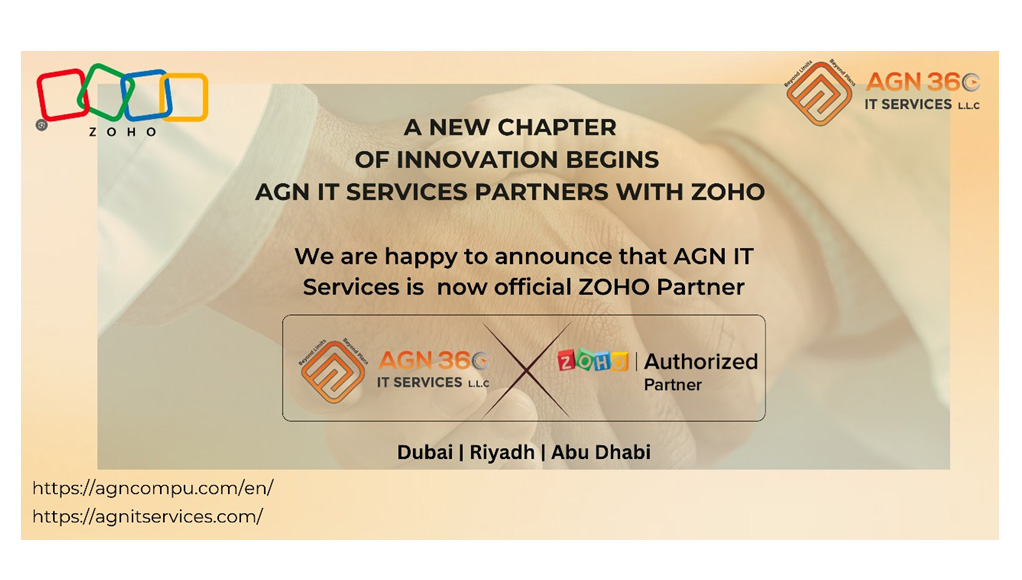AGN IT Services Becomes Official Zoho Partner in GCC, Expands Business Automation Solutions Across UAE and Saudi Arabia