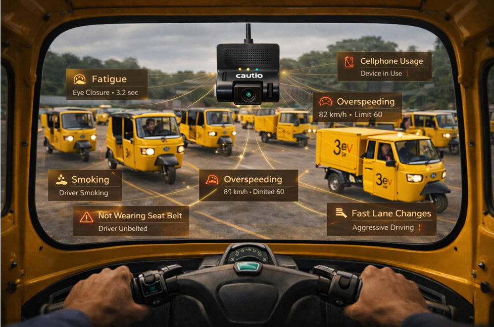 3ev Industries, 3eco Systems and Cautio Launch One of India’s Largest AI Safety Deployments Across Electric Three-Wheeler Fleets