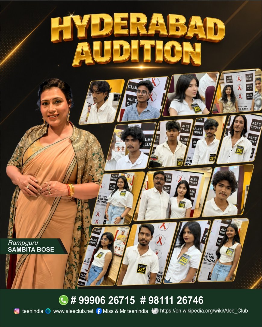 Hyderabad Auditions for Alee Club Miss and Mr Teen India 2026 Witness Massive Participation from Young Talent