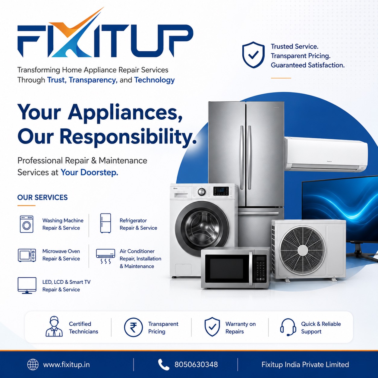 Fixitup: Transforming Appliance Repair Services in Bangalore with 90-Minute Doorstep Support and Trusted Service