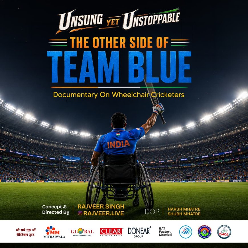 Rajveer Singh wraps Filming of ‘The Other Side of Team Blue’ highlights Wheelchair Cricket. — Detail photograph 1