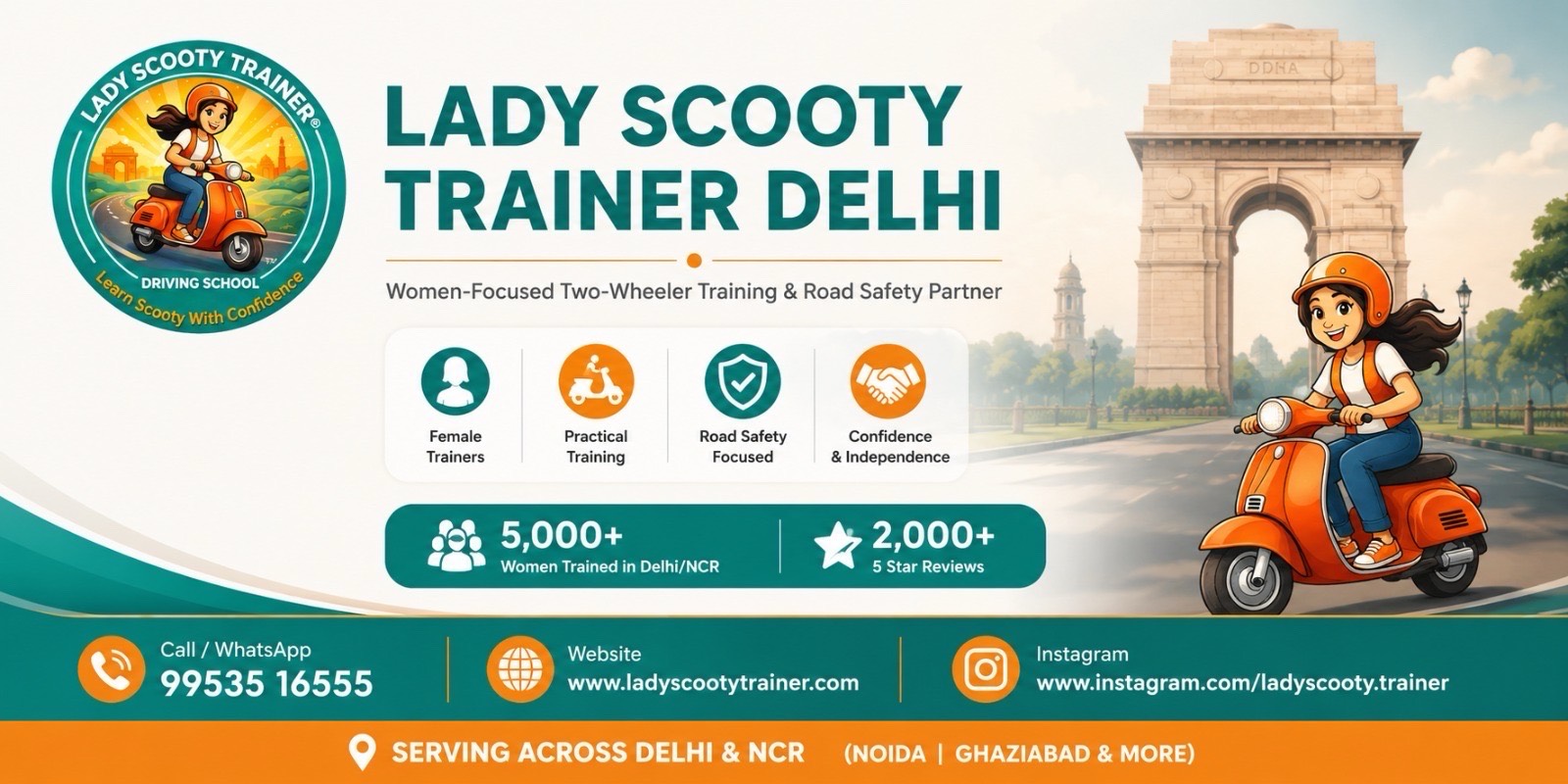 Lady Scooty Trainer Delhi: Empowering Women Through Safe Two-Wheeler Training and Independent Mobility — Detail photograph 1