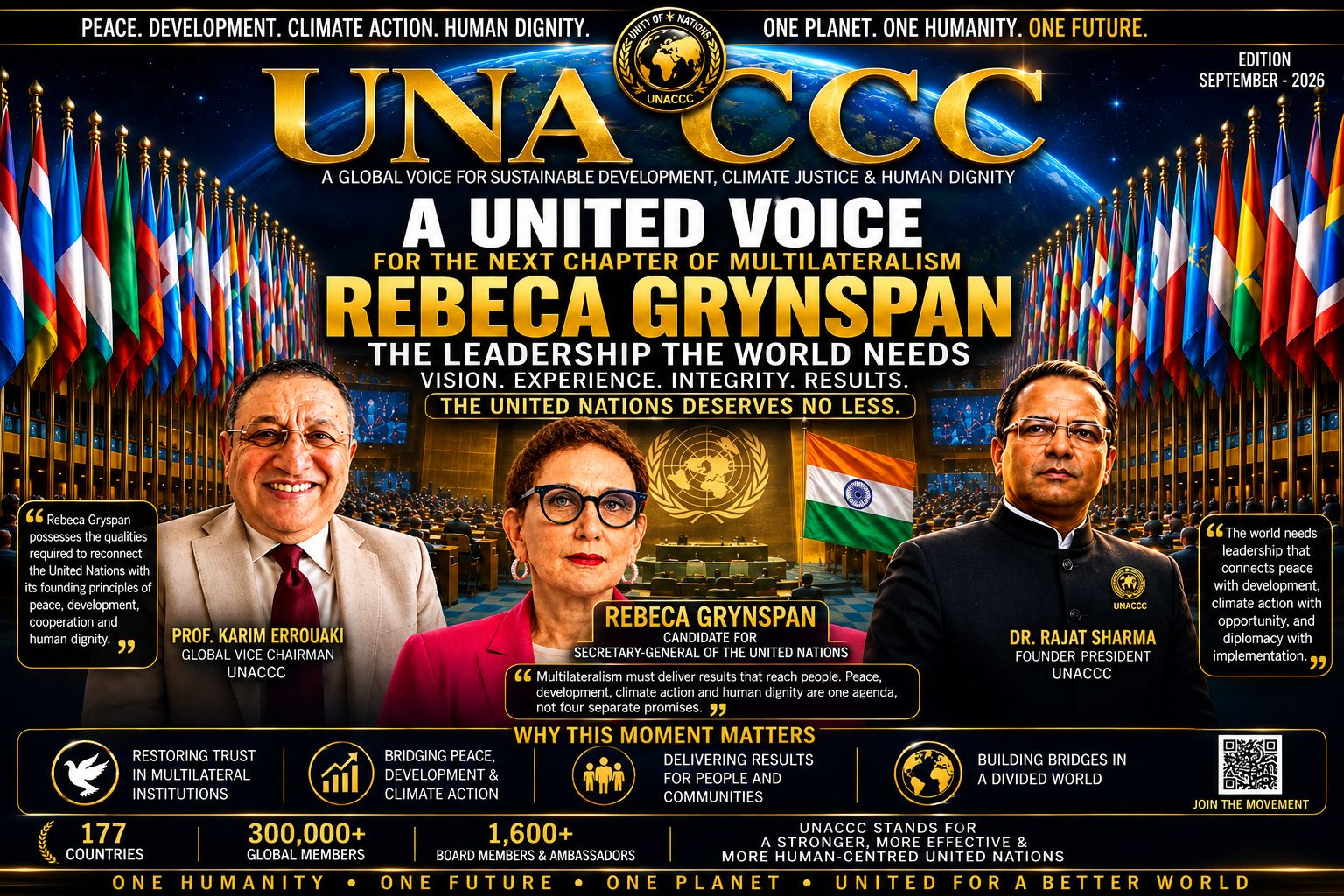 Rebeca Grynspan and the Future of Multilateralism: UNACCC Calls for Leadership Rooted in Peace, Development and Human Dignity