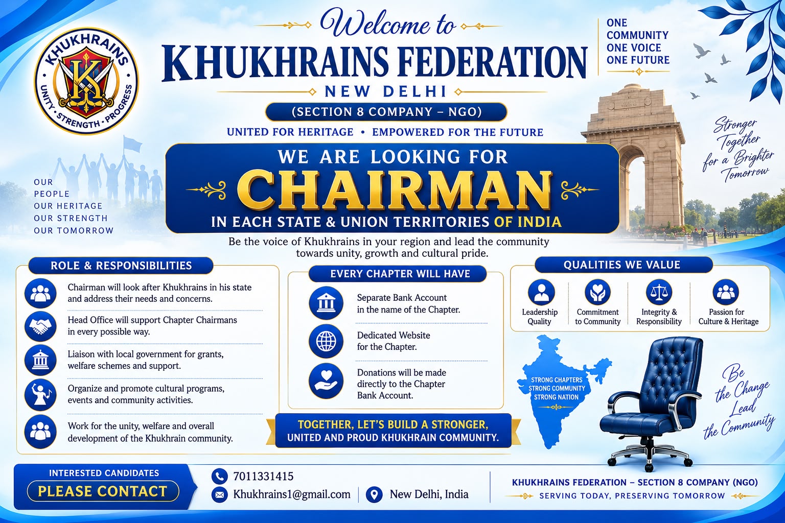 Khukhrains Federation: Building a Stronger National Community Network Through Unity, Welfare and Leadership