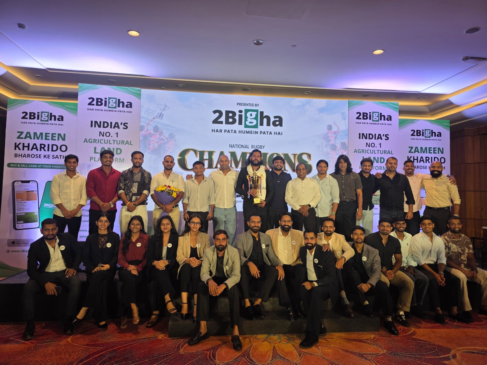 2Bigha Hosts Delhi Hurricanes Champions’ to Celebrate National Rugby 15s Championship Triumph