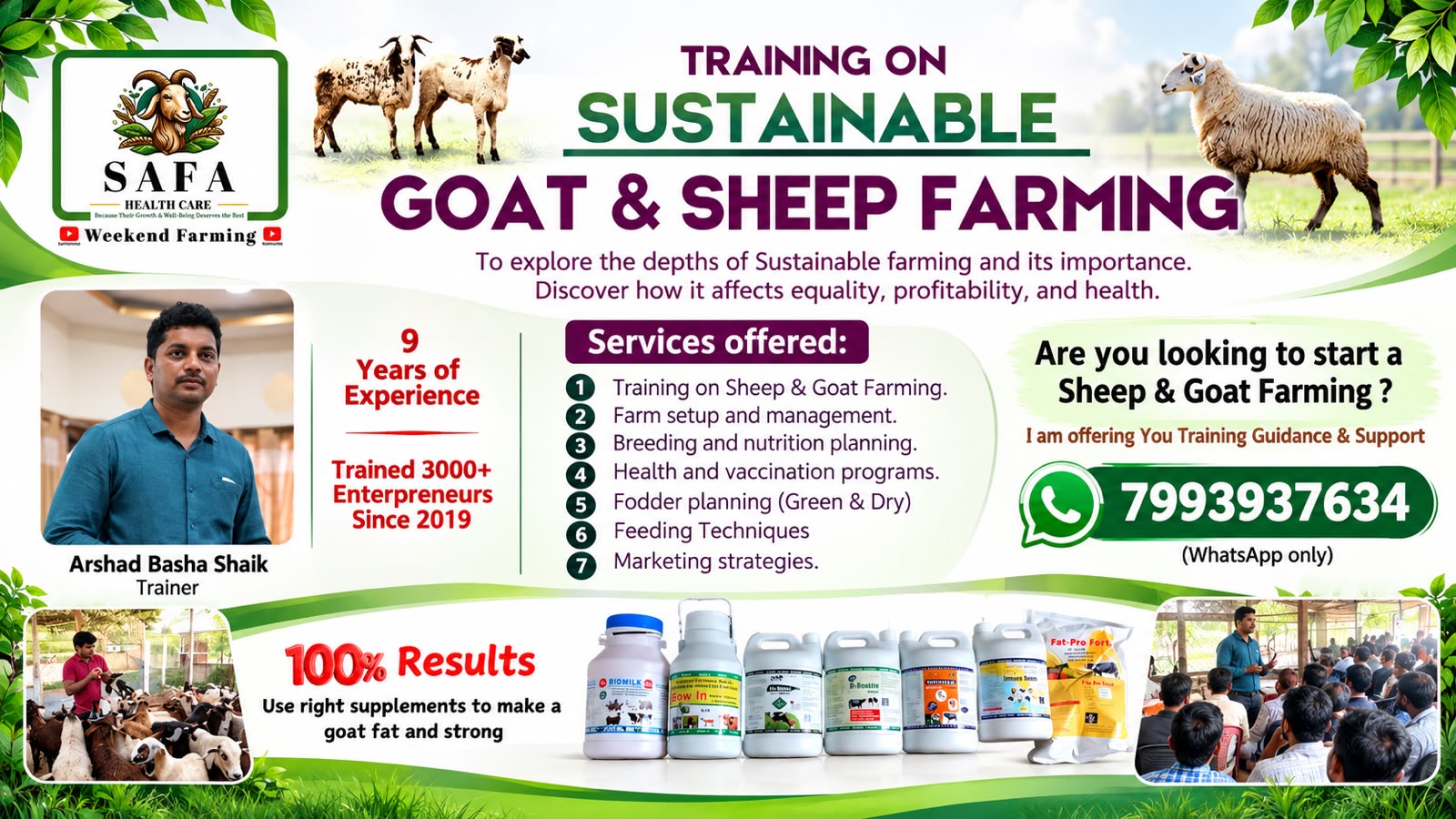 Weekend Farming YouTube Cannel Highlights Sustainable Goat and Sheep Farming Training for Aspiring Entrepreneurs — Detail photograph 1