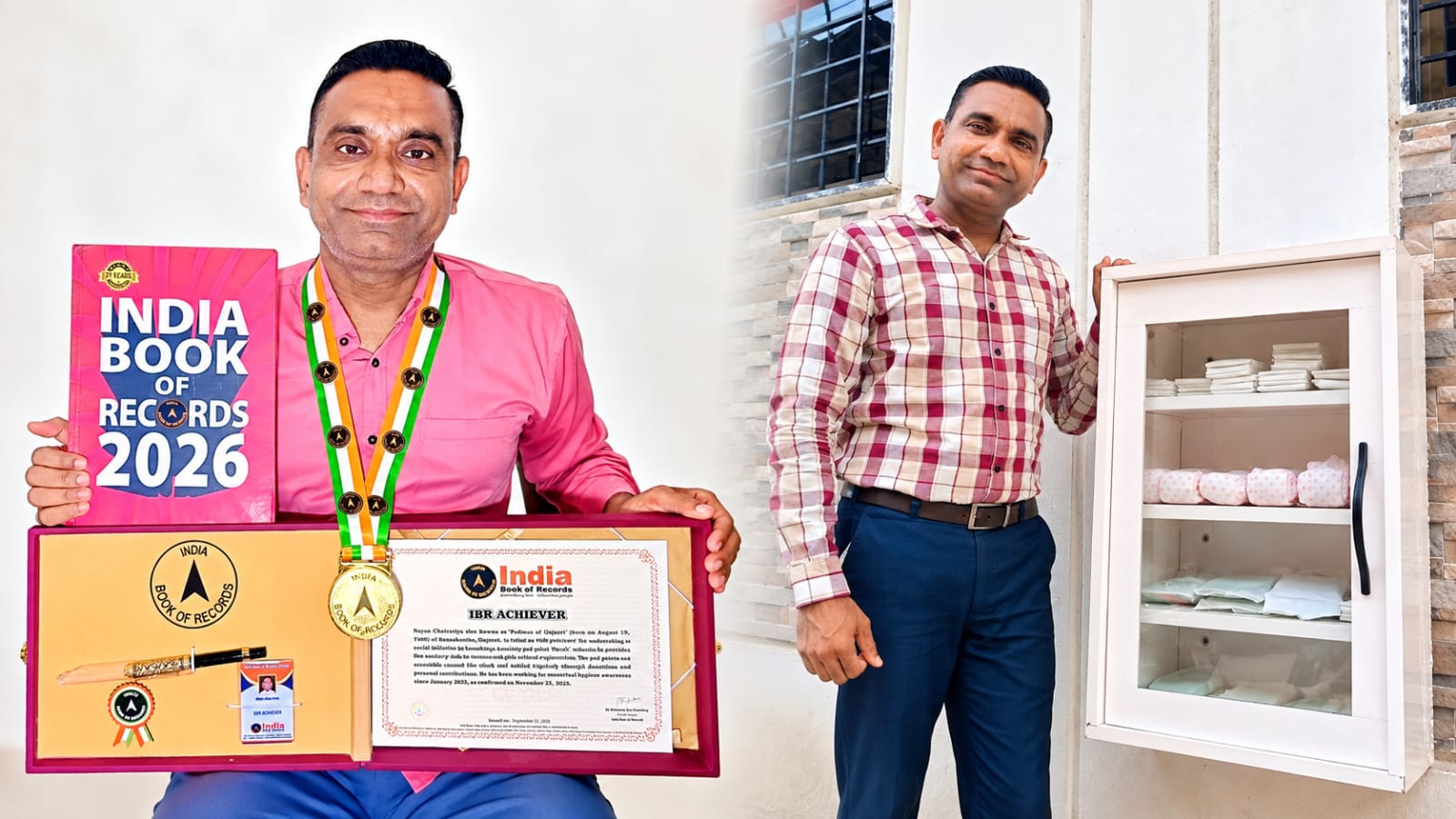 Nayan Chatrariya’s ‘Free Sanitary Pad Parab’ Gets Special Entry in India Book of Records..!