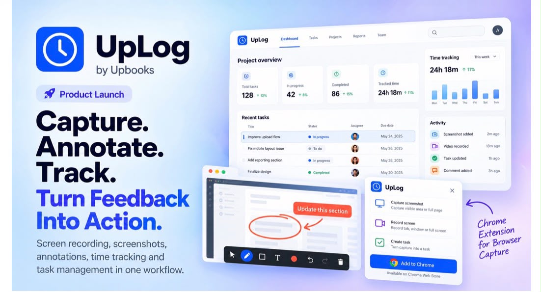 UpLog by Upbooks: Scrrum Labs’ New Tool Brings Screen Recording, Annotation and Task Tracking Together