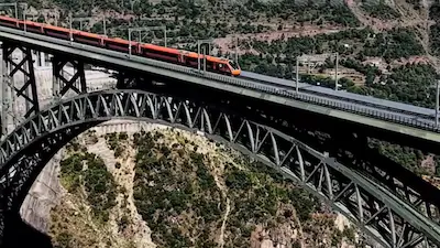Vande Bharat Runs at 100 Kmph on Chenab Bridge as Indian Railways Upgrades Katra-Banihal Speed Limit