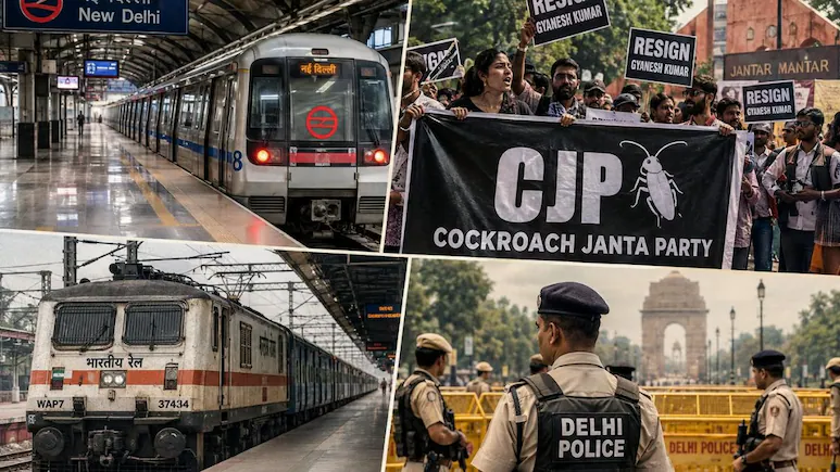Delhi Tightens Security Ahead of October 10 CJP Protest, 57 Metro Stations Face Restrictions