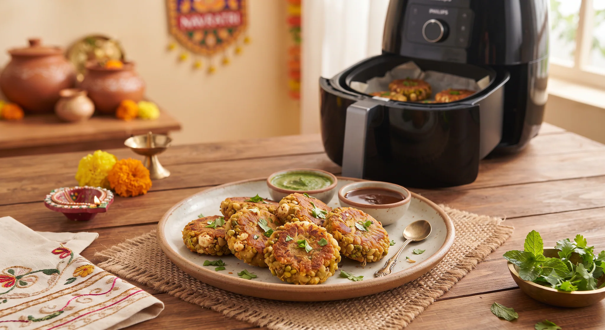 Air-Fried Sprouts and Makhana Tikki: An Easy, Nutritious Snack to Make at Home