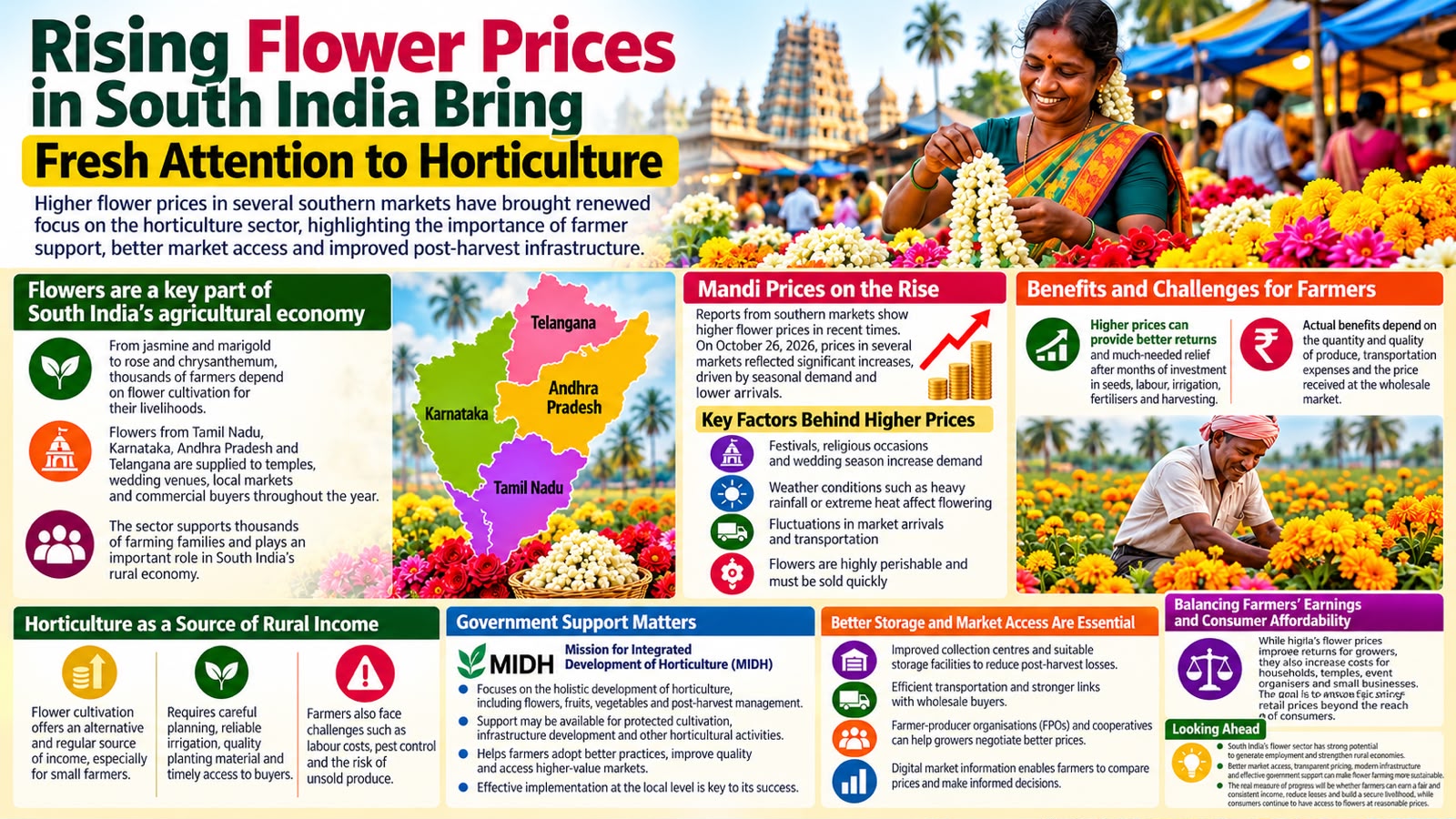 Rising Flower Prices in South India Bring Fresh Attention to Horticulture