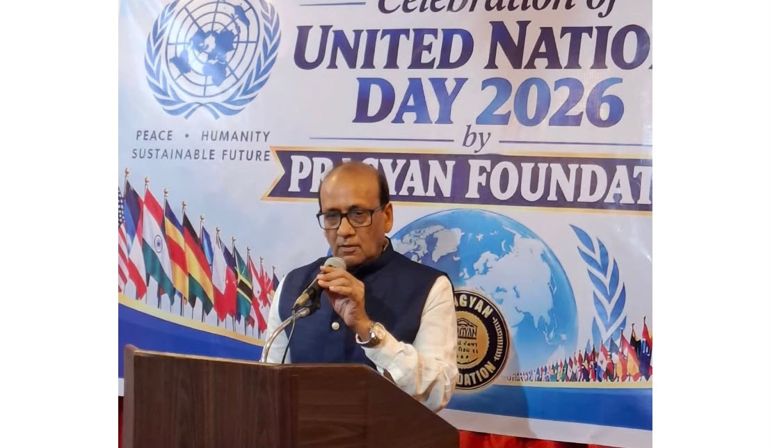 Dr. Suresh Kumar Agarwal Conducted World Peace Meditation, Discovering Life's Purpose and Pledge for Inner Peace on the occasion of United Nations’ Day 2026 at Pragyan Bhawan