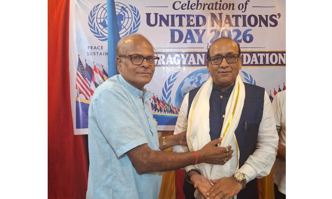 Dr. Suresh Kumar Agarwal Conducted World Peace Meditation, Discovering Life's Purpose and Pledge for Inner Peace on the occasion of United Nations’ Day 2026 at Pragyan Bhawan — Detail photograph 1
