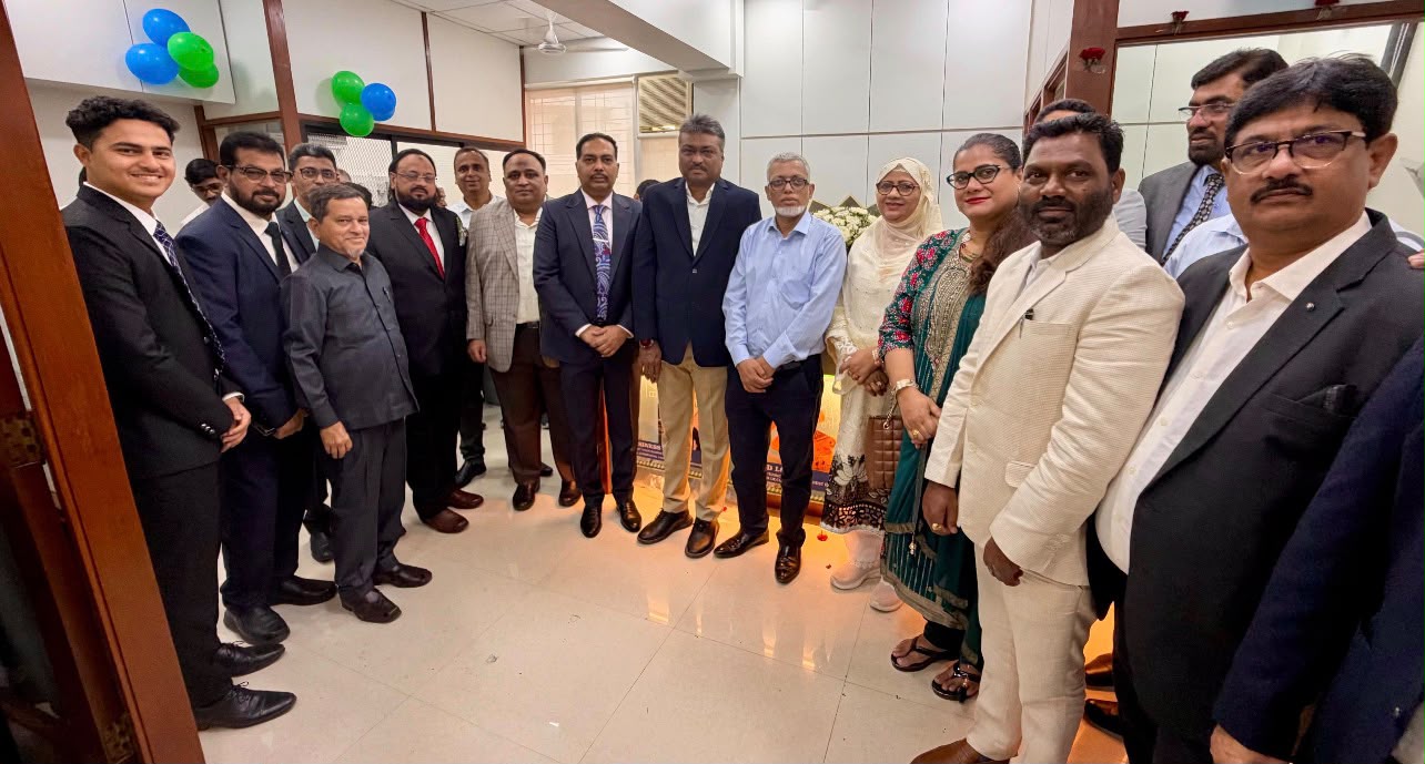 Kokan Mercantile Co-op Bank officials during the inauguration of the new branch premises in Khopoli