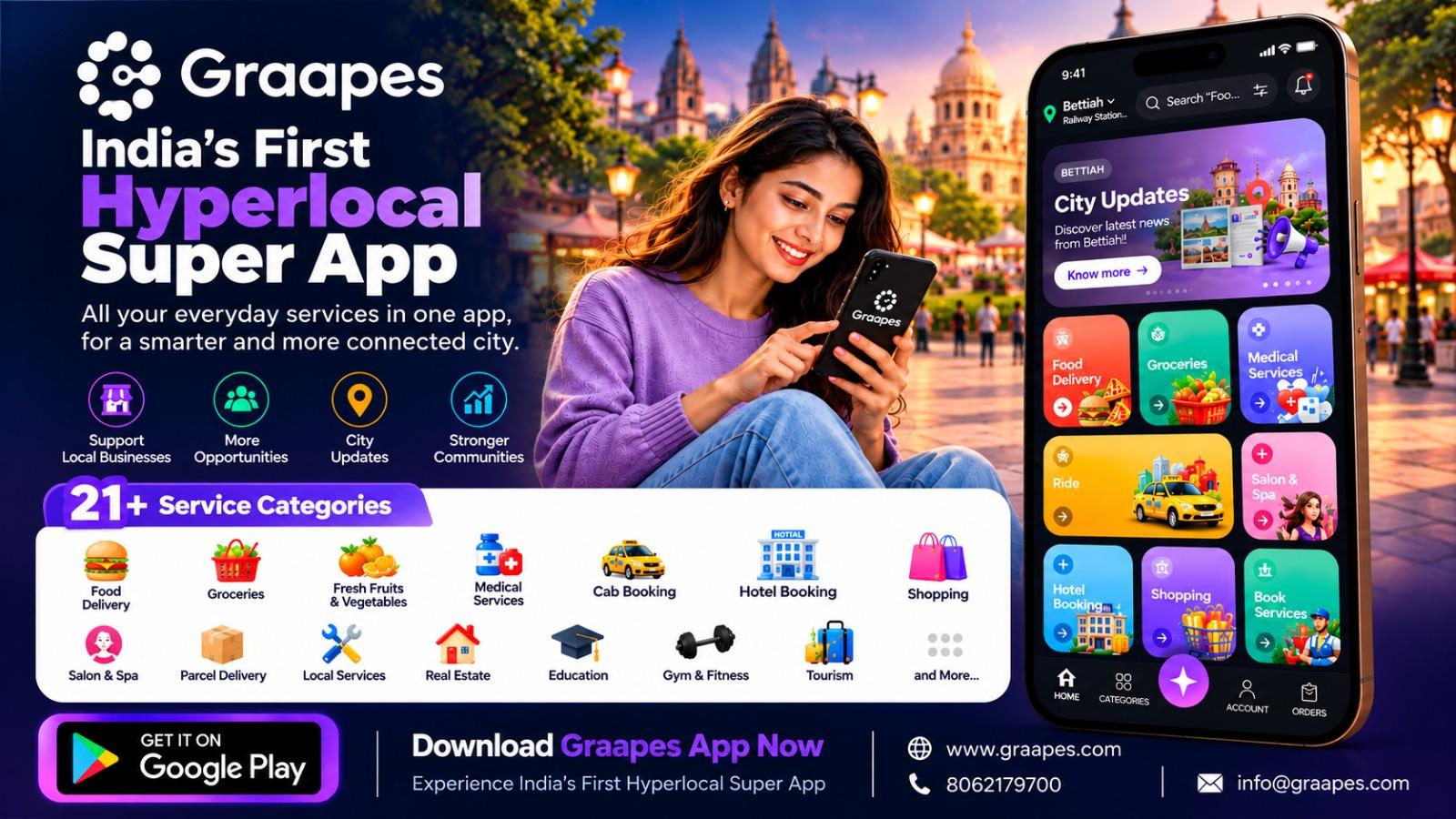 Graapes: India's First Hyperlocal Super App Aims to Transform the Way India Accesses Everyday Services