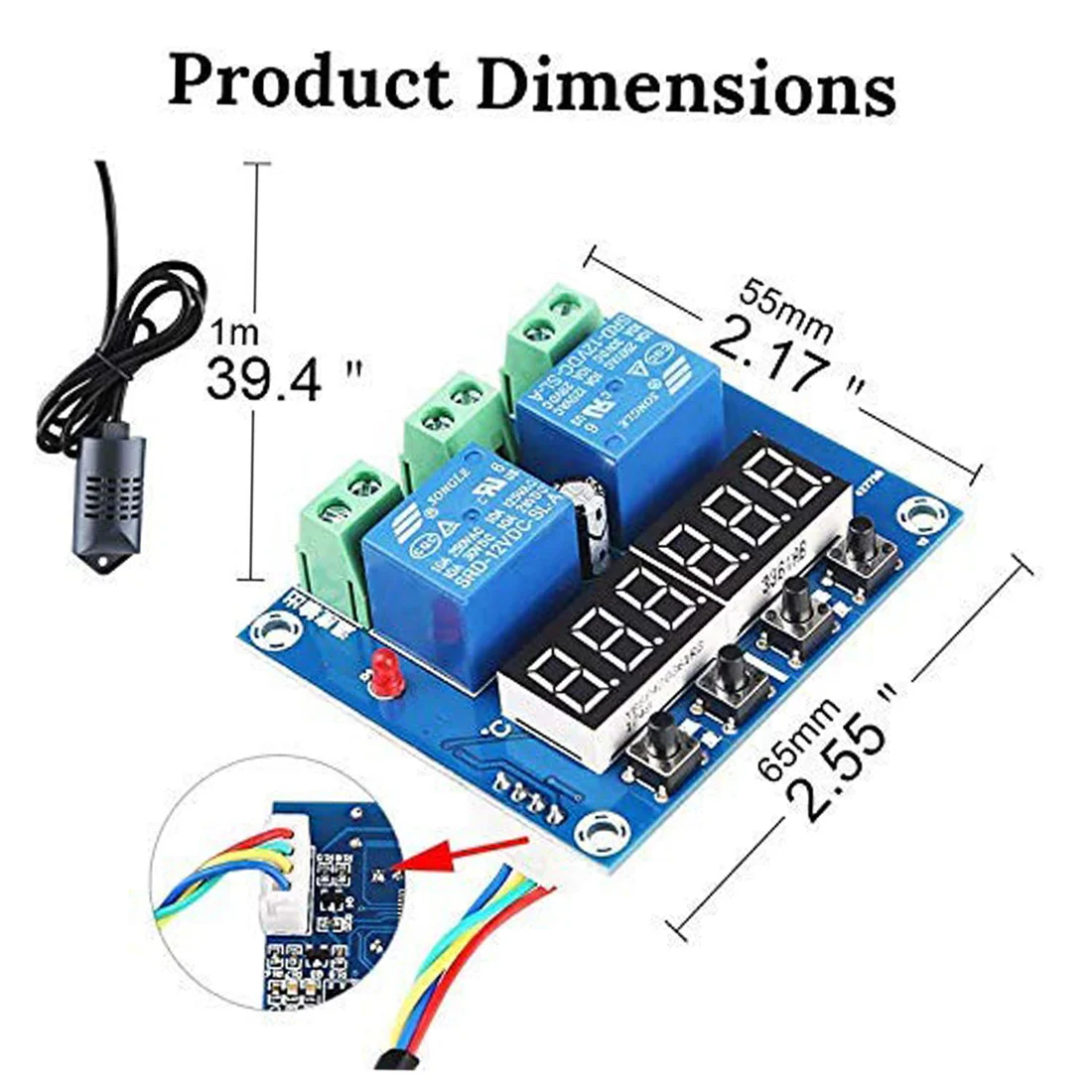 Product dimension of the Temperature controller