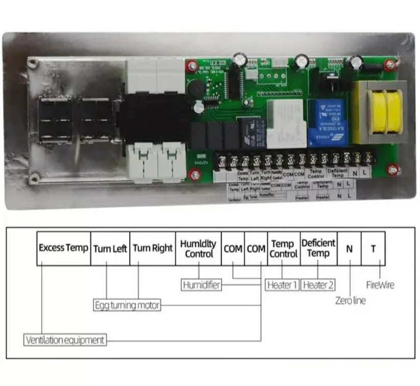 XM18D Incubator Temperature & Humidity Controller, 0-99°C, Multi-Output, Egg-Turning, Alarm for Egg Hatchery