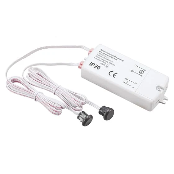 AC Double Door Wardrobe Sensor Switch, IR Auto ON/OFF, 220-240V, 500W for Two-Door Almirah Wardrobe Cabinet