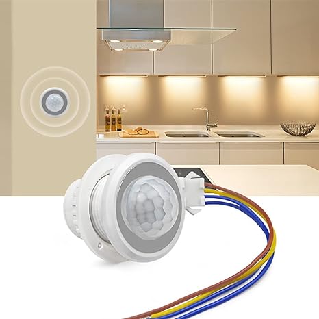 PIR Motion Sensor Switch, 110° 4-6m, Adjustable Time Delay, Day Night Auto ON/OFF, AC 120-240V for LED Lights