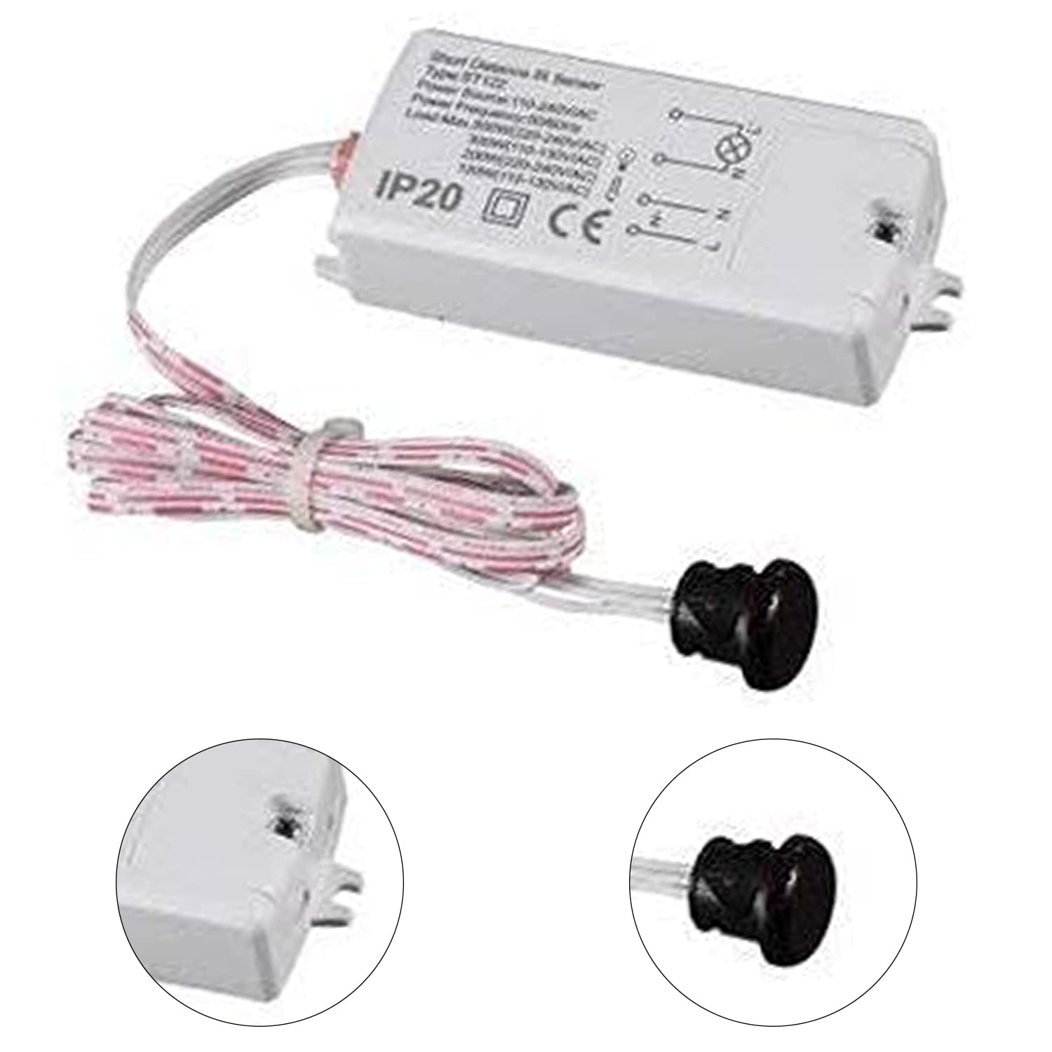 Hand Wave Gesture Sensor Switch, IR Touchless ON/OFF, 220-240V, 800W, 5-6cm for Mirror Bathroom Wardrobe Light