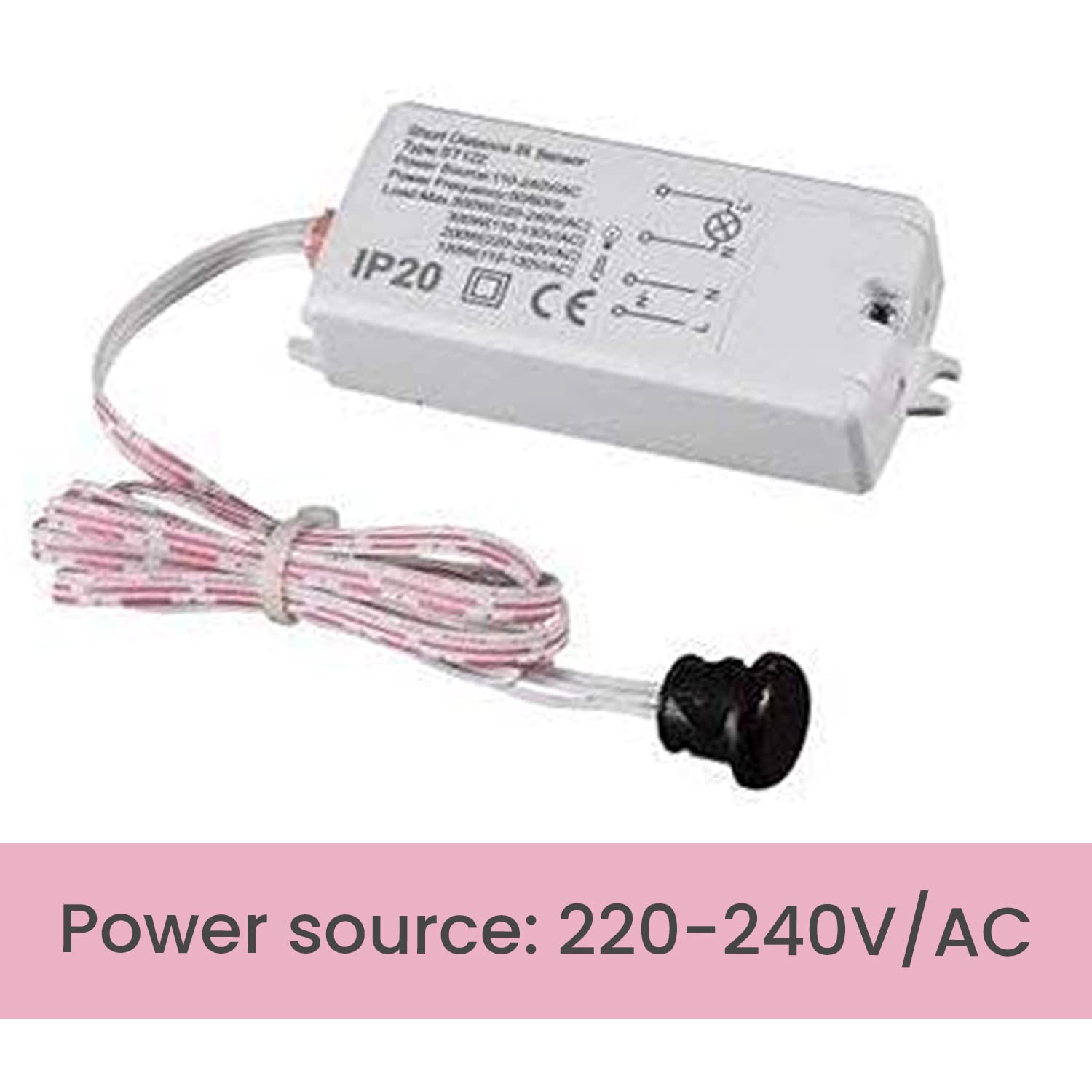 Hand Wave Gesture Sensor Switch, IR Touchless ON/OFF, 220-240V, 800W, 5-6cm for Mirror Bathroom Wardrobe Light