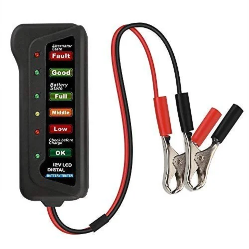 Digital Battery Capacity Monitor Meter, Voltage & % Tester for Lead-Acid Lithium 12V-48V Car Solar Inverter
