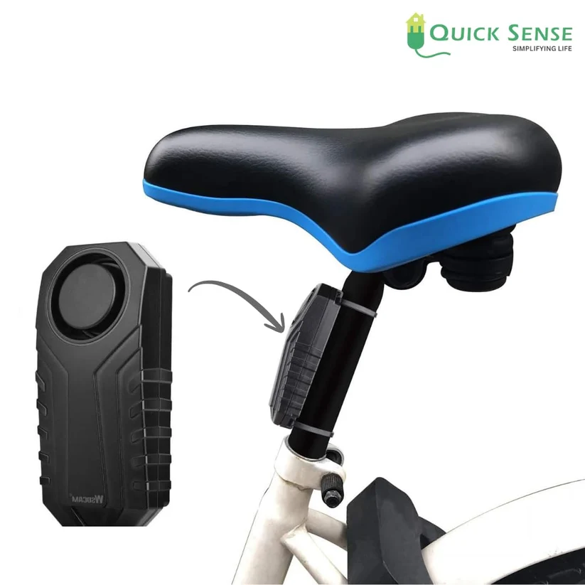 Bike Alarm Anti-Theft, Vibration & Motion Sensor, 113dB Siren, 7 Sensitivity, IP55, Remote 20m for Scooter