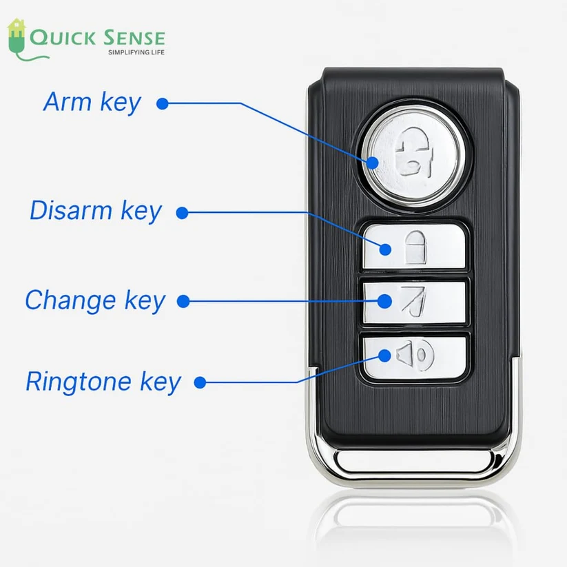 Bike Alarm Anti-Theft, Vibration & Motion Sensor, 113dB Siren, 7 Sensitivity, IP55, Remote 20m for Scooter