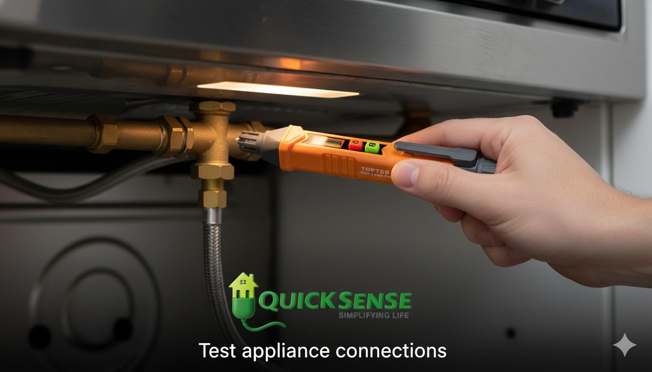 Portable Gas Leak Detector, Methane Propane LPG Natural Gas, Buzzer & LED Alarm, Battery for Home Kitchen RV