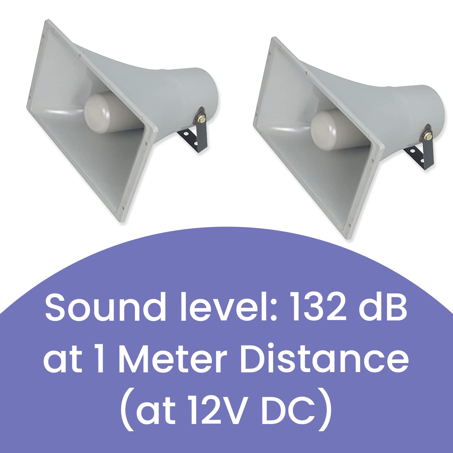 High-Power Electronic Siren Hooter, 120dB Extra Loud, Spray-Proof, 220V AC, M.S. Mount for Industrial Outdoor